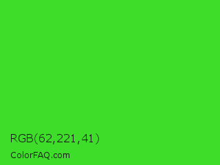 RGB 62,221,41 Color Image