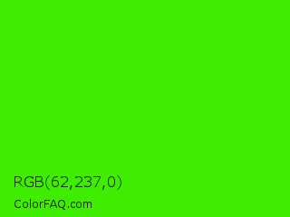 RGB 62,237,0 Color Image