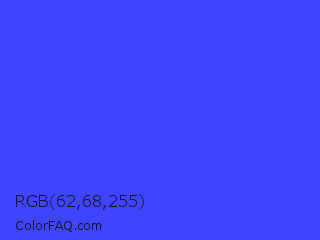 RGB 62,68,255 Color Image