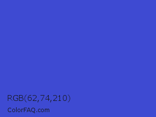 RGB 62,74,210 Color Image