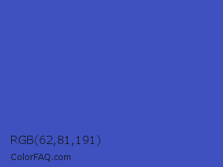 RGB 62,81,191 Color Image