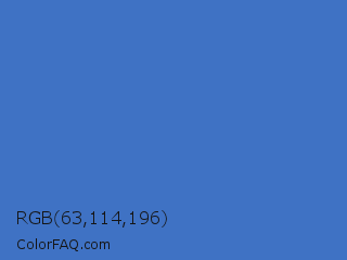 RGB 63,114,196 Color Image