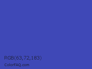 RGB 63,72,183 Color Image