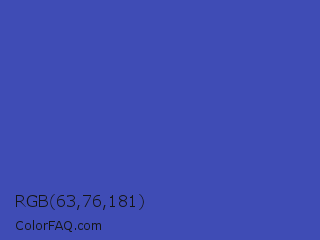 RGB 63,76,181 Color Image
