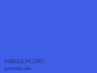 RGB 63,94,230 Color Image