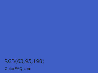 RGB 63,95,198 Color Image