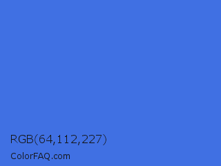 RGB 64,112,227 Color Image