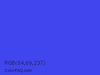 RGB 64,69,237 Color Image