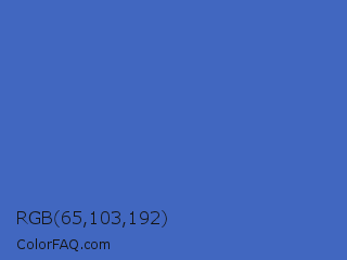 RGB 65,103,192 Color Image