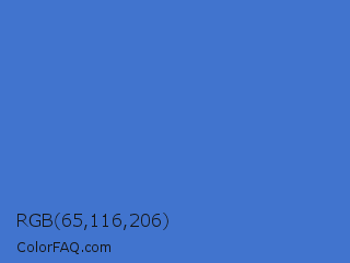 RGB 65,116,206 Color Image