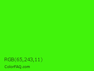 RGB 65,243,11 Color Image