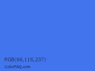 RGB 66,116,237 Color Image