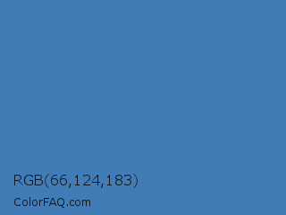 RGB 66,124,183 Color Image