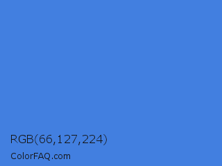 RGB 66,127,224 Color Image