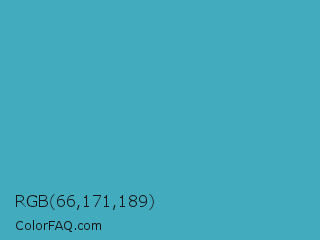 RGB 66,171,189 Color Image