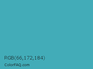 RGB 66,172,184 Color Image