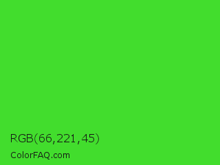 RGB 66,221,45 Color Image