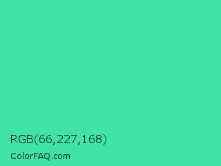 RGB 66,227,168 Color Image