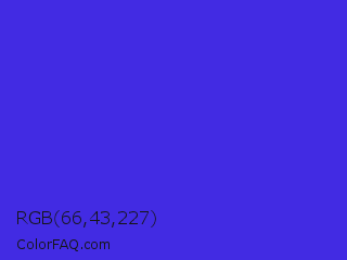 RGB 66,43,227 Color Image