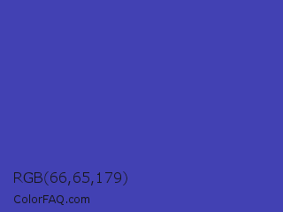 RGB 66,65,179 Color Image