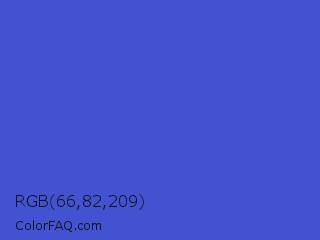 RGB 66,82,209 Color Image
