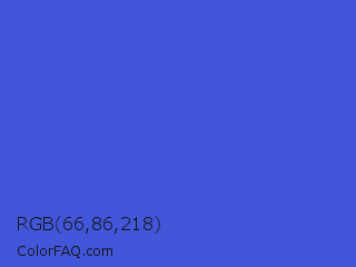 RGB 66,86,218 Color Image