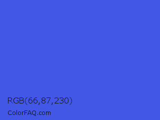 RGB 66,87,230 Color Image