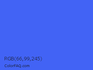RGB 66,99,245 Color Image