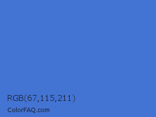 RGB 67,115,211 Color Image