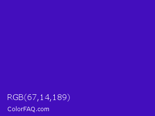 RGB 67,14,189 Color Image