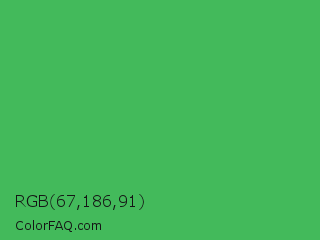 RGB 67,186,91 Color Image