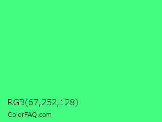 RGB 67,252,128 Color Image