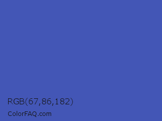 RGB 67,86,182 Color Image