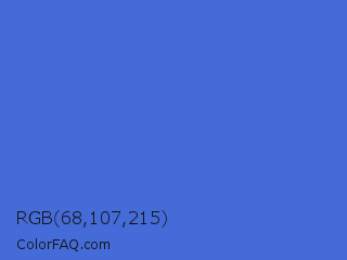 RGB 68,107,215 Color Image