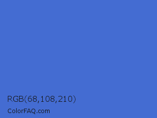 RGB 68,108,210 Color Image