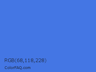 RGB 68,118,228 Color Image