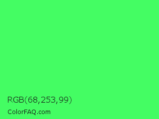 RGB 68,253,99 Color Image