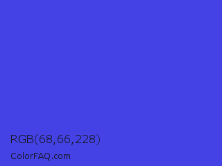 RGB 68,66,228 Color Image