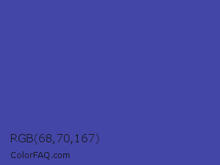RGB 68,70,167 Color Image