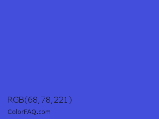 RGB 68,78,221 Color Image