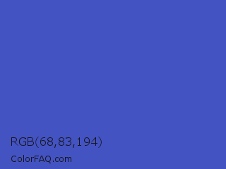 RGB 68,83,194 Color Image