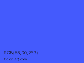 RGB 68,90,253 Color Image