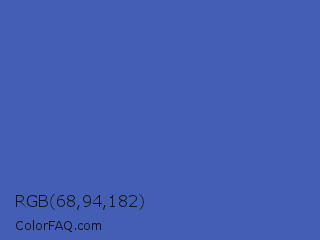 RGB 68,94,182 Color Image