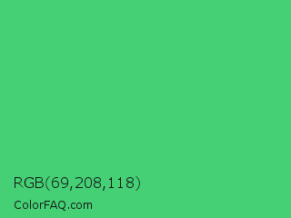 RGB 69,208,118 Color Image