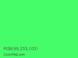 RGB 69,253,105 Color Image