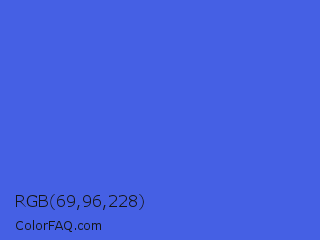 RGB 69,96,228 Color Image