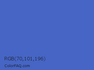 RGB 70,101,196 Color Image