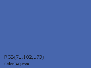 RGB 71,102,173 Color Image