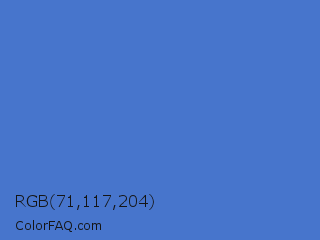 RGB 71,117,204 Color Image