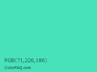 RGB 71,226,186 Color Image